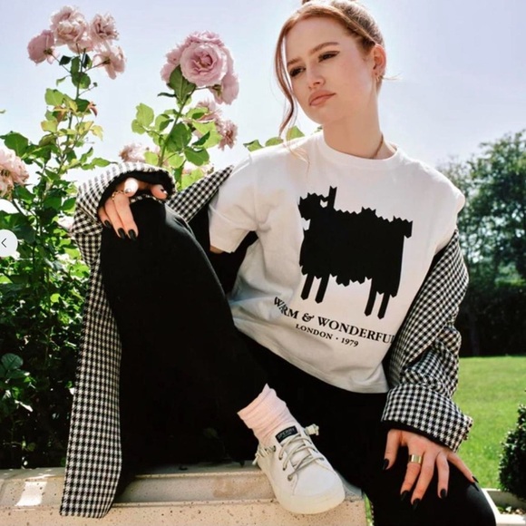 Warm & Wonderful x Rowing Blazer Cropped Sheep Tee - Black XS - Picture 7 of 7